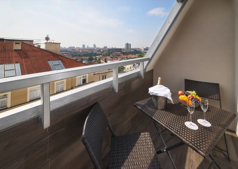 Hotel Ametyst Prague balcony with city view