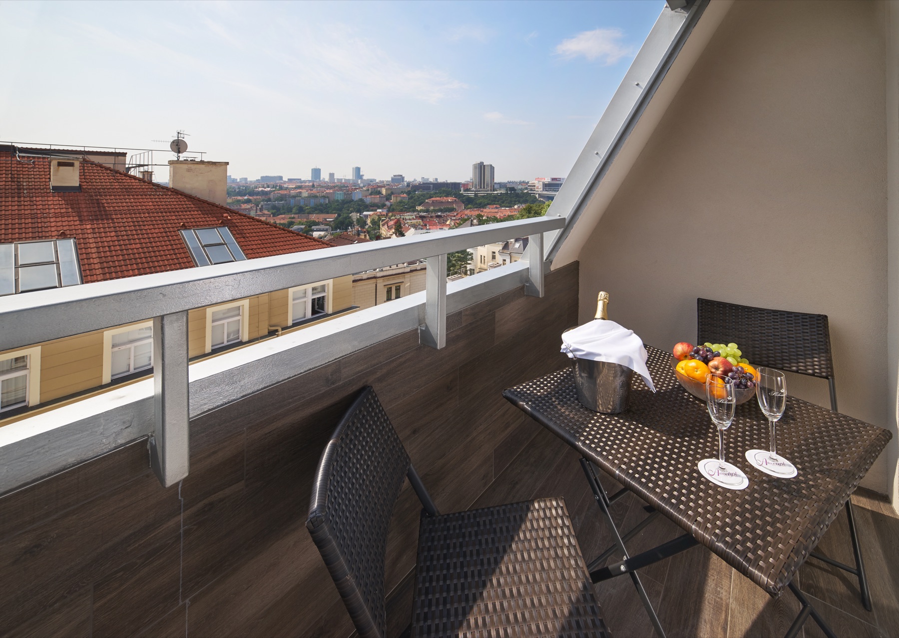 Hotel Ametyst Prague balcony with city view