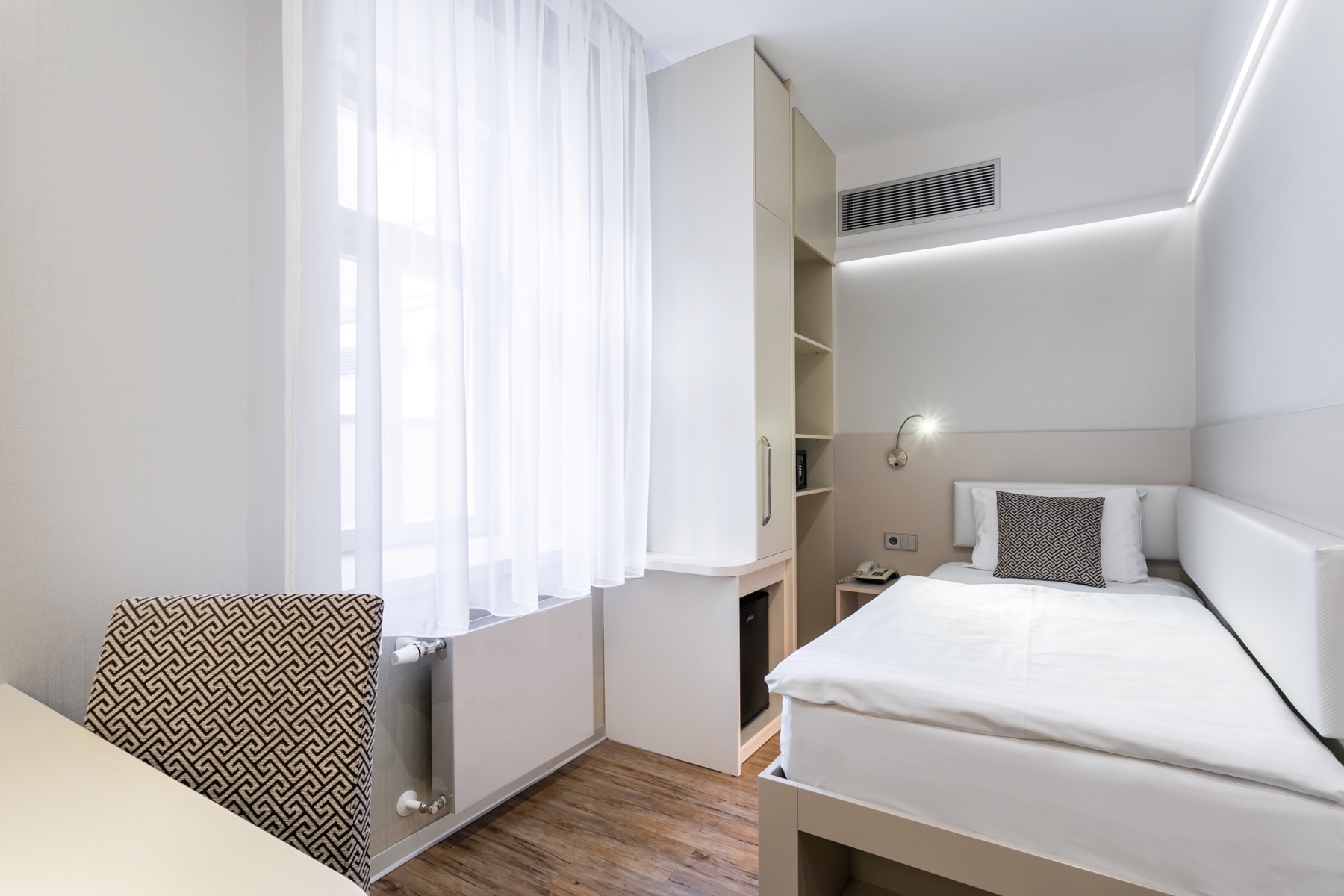 Jednolůžkový pokoj v Hotelu Ametyst Praha