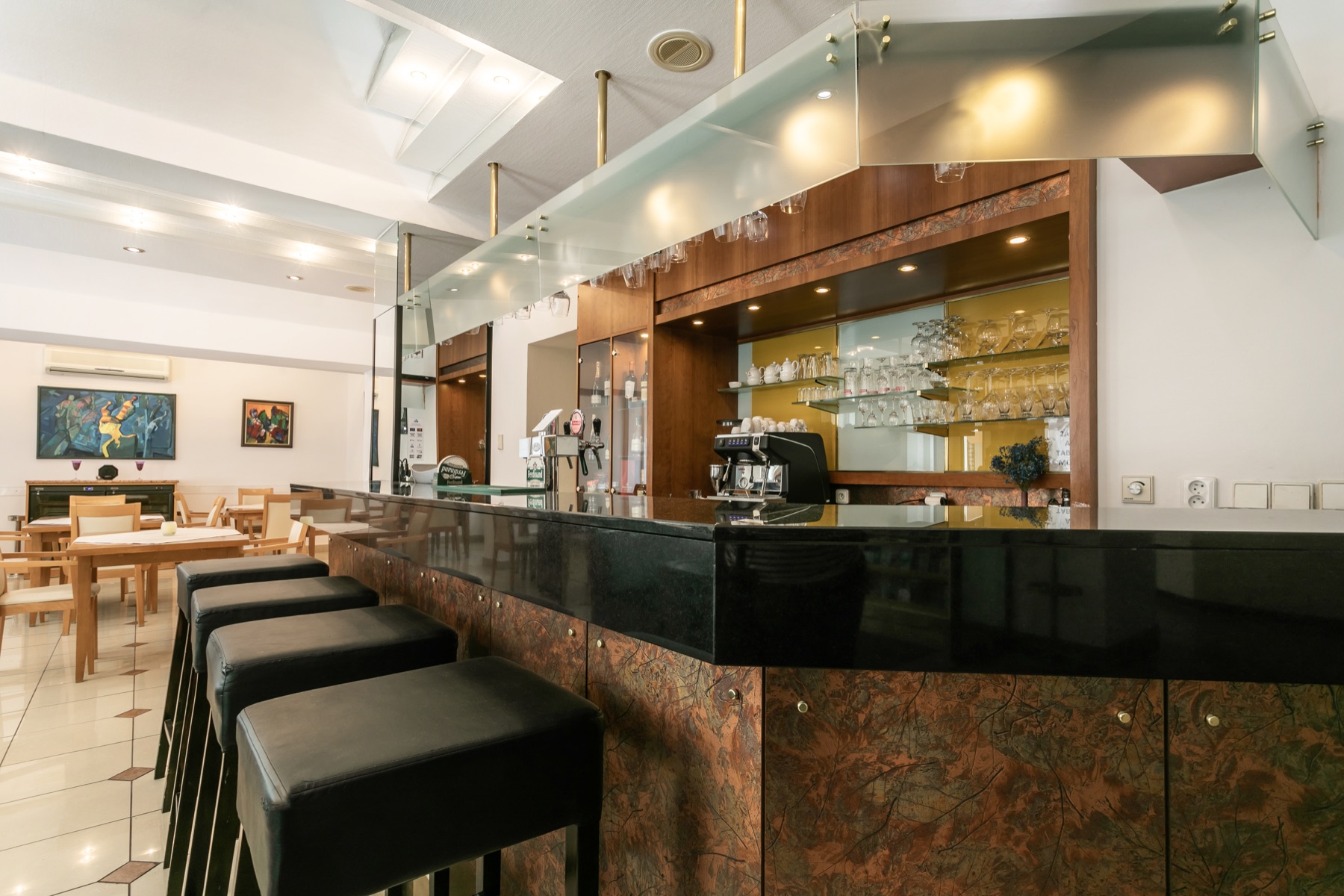 Hotel Ametyst Prague bar and lounge seating