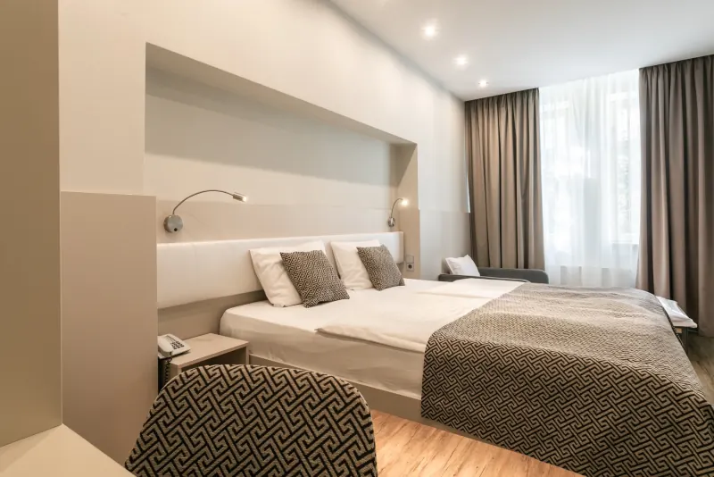 Hotel Ametyst Prague Deluxe room with optional fold-out armchair extra bed